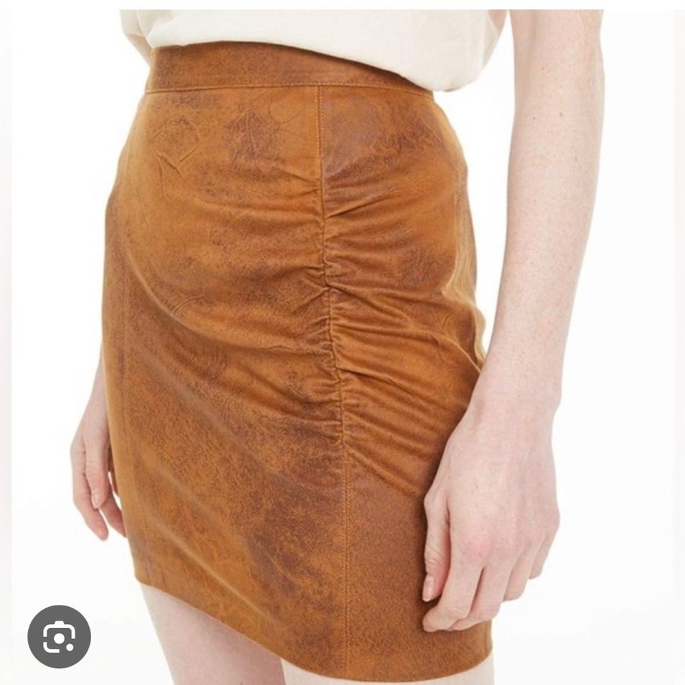 Free People Tan Mini Skirt